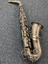 BUESCHER TRUE TONE ALTO SILVER  LOW PITCH SAXOPHONE 1929 + CASE #249872