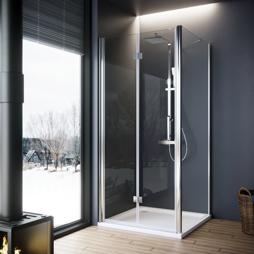 Frameless fold shower - frameless,