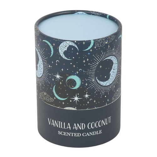 Blue moon jar - moon, candle