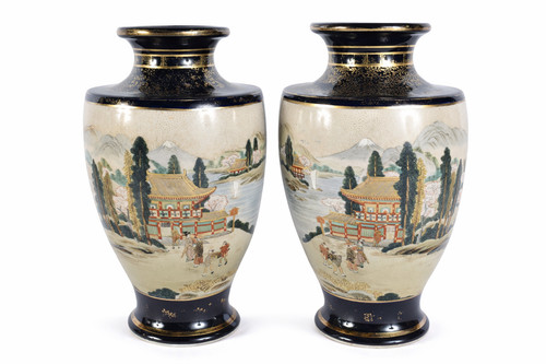 Pair antique japanese - japanese, satsuma