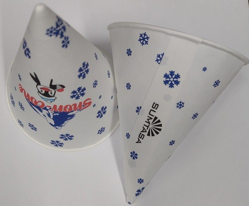 Paper snow cone cups 6oz - cone,