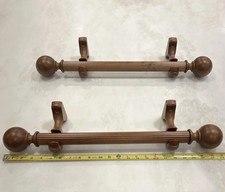 Set Of 2 Vintage Fluted Wood