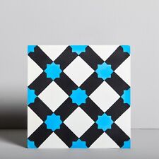 200x200mm Marrakech Blue Handmade Encaustic tile x12 (1 box)