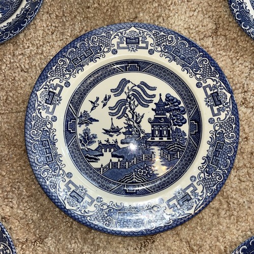 Eit england blue willow - england, plate
