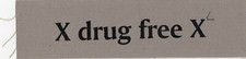 Drug Free - screen-printed patch, straight edge sXe
