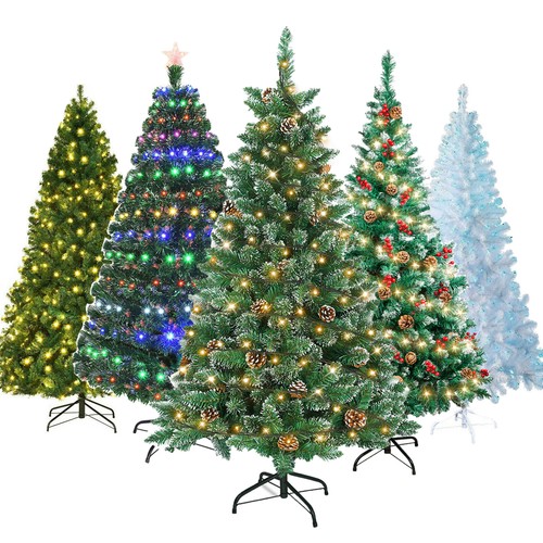 Christmas tree with lights - with,