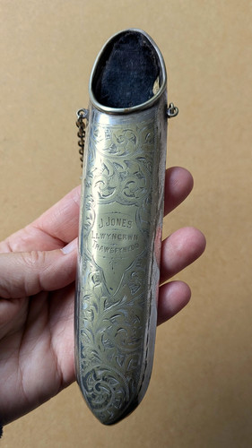 Antique silver plated engraved