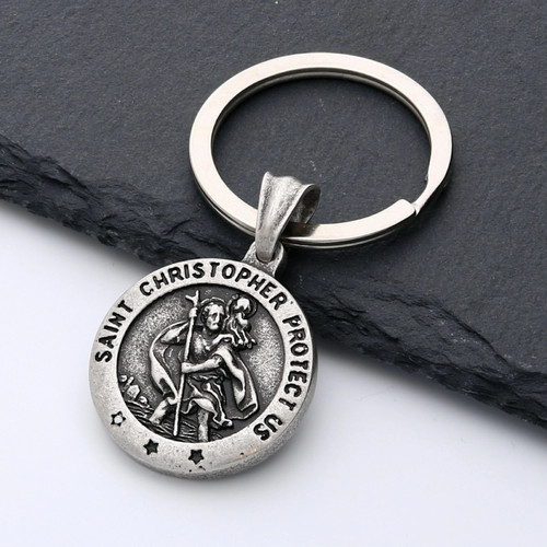 Antique silver saint - antique,