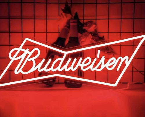 Budweiser neon sign beer bar - budweiser,