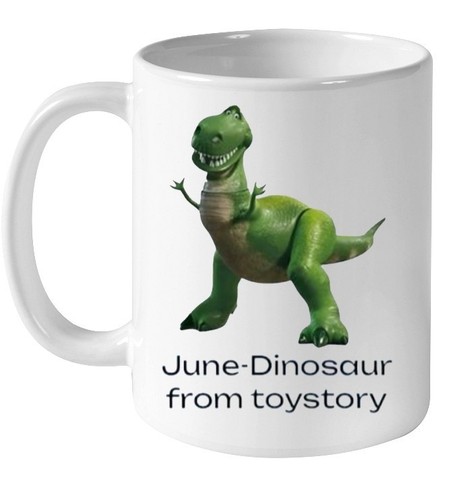 Green rex dinosaur coffee mug - green,