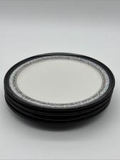 Denby Halo 4x Salad Plates 20cm Black Ombre