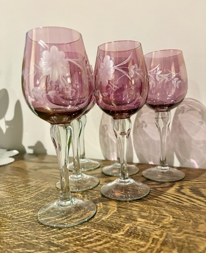 Bohemian crystal cranberry - bohemian, cut