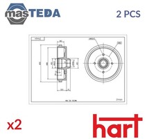 214 464 BRAKE DRUM PAIR SET