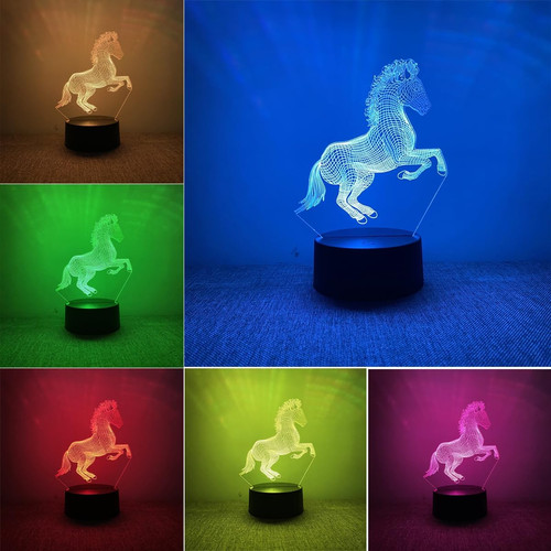 Horse lamp children s 3d - children's,