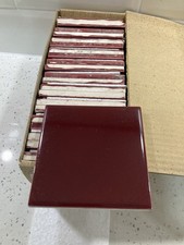 Set Of 22 New 4” Victorian Edwardian Fireplace Hearth Insert Tile Tiles Deep Red