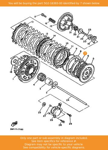 Yamaha spring clutch boss - spring,,