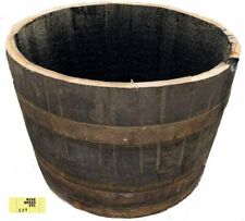 OAK WHISKEY BARRELS - CHOOSE YOUR SIZE - WOODEN PLANTERS / TUB / MINI POND / POT