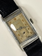 CYMA Vintage 1930’s WW2 *RARE* Men’s Manual Sub-Seconds Silver Tank Watch - 335