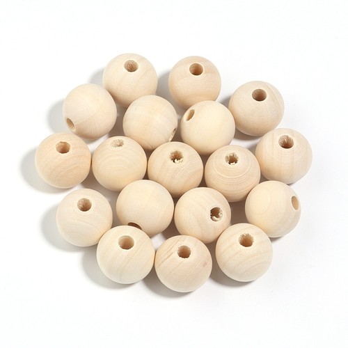 100pcs natural round wooden - 10-100pcs,