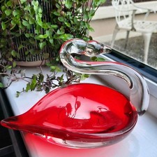 Vintage Hand Made Glass Red