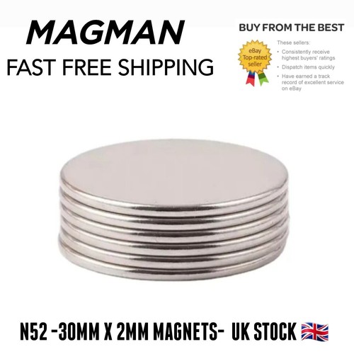 30mm 2mm n52 neodymium - 2mm,
