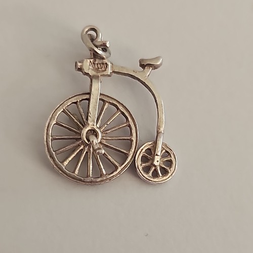 Vintage silver penny farthing - vintage,