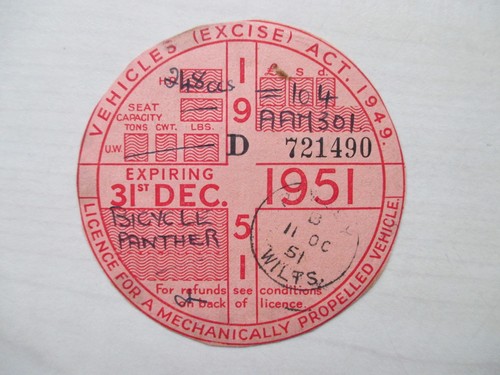 Tax disc old vintage - -,
