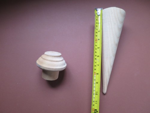 Two wood carving finial - , crafts