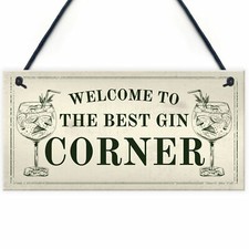 Best Gin Corner Sign Shabby