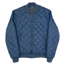KANGOL Mens Quilted Jacket Blue M