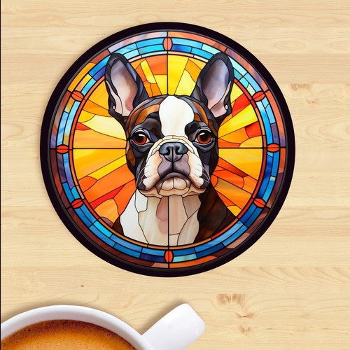 Pet dog coaster stained - pet,