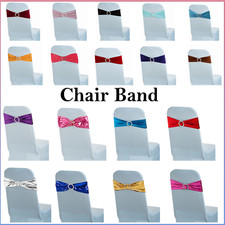 Chair Bands Spandex with Buckle Wedding Party Banquet Stretch Cover Decorations
