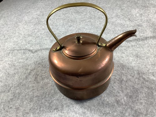 Vintage copper brass kettle - vintage,