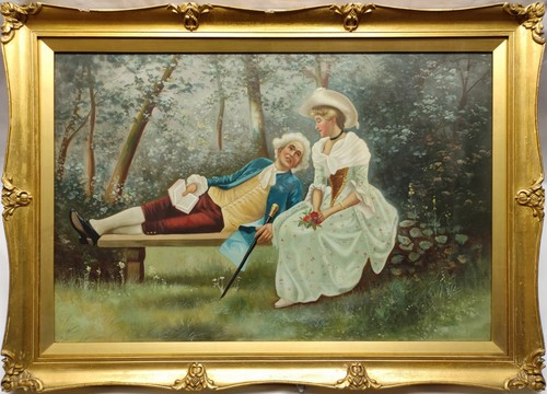 Original antique oil painting - original,
