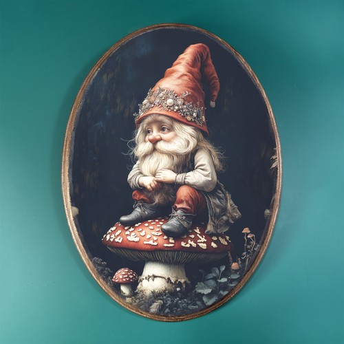 Gnome mushroom wooden - mushroom,