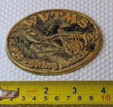 W.V.T.M.S 1990  Ploughing Match,  Solid Brass Plate