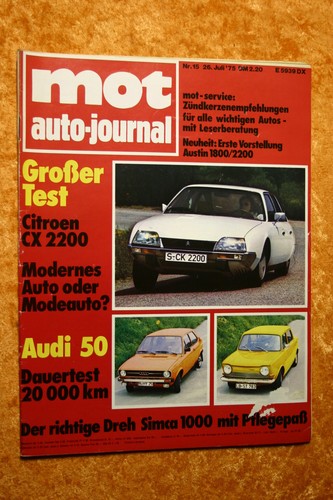 Mot citroen 2200 audi - 15/75,