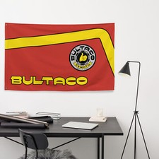 Bultaco 370 Red Tank Moto Flag