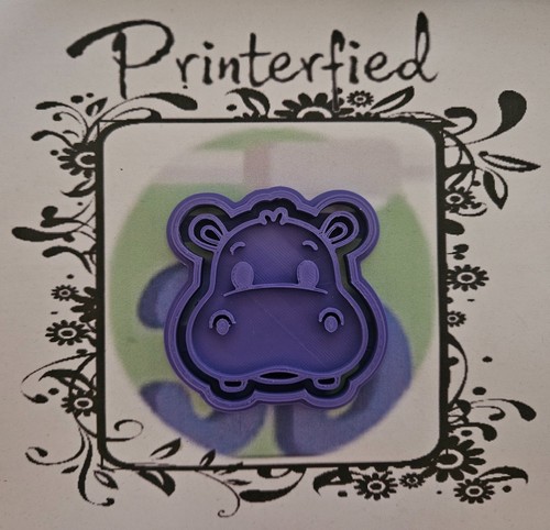 Hippo face cookie - hippo,