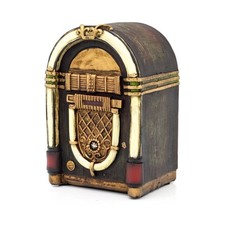Vintage Jukebox Money Box | Retro-Inspired Resin Jukebox Piggy Bank - 16cm