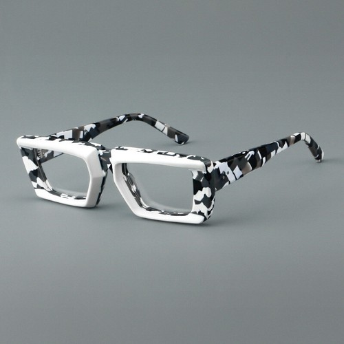 Retro thick acetate eyeglasses - thick,