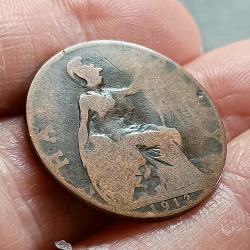 King george halfpenny 1912 - king,