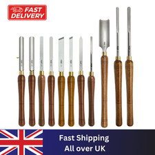 HSS Woodturning Gouge Wood Lathe Turning Tools Spindle Bowl Carpentry Chisel wit
