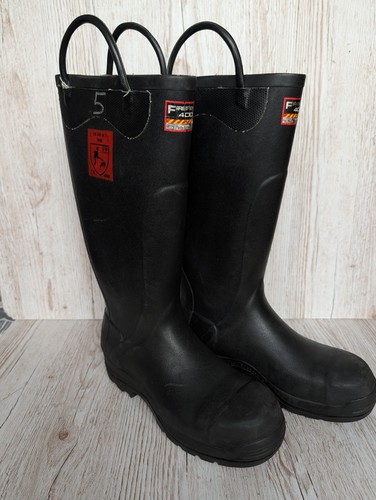 Firefighters rubber wellington - rubber,