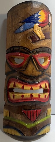 Wooden tiki mask with - tiki,