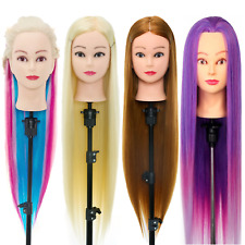 22-30'' Training Head 50% Real Hair Practice Hairdressing Styling Mannequin Doll