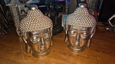 Two Large Buddha Heads.. 60cm