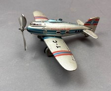 Vintage TIPPCO T-C 55 Tippco-Airlines Clockwork 50's Tin Prop Airplane-Working!!