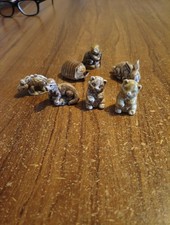 Wade Whimsies Animals Rabbit, Hedgehog, Otter, Beaver, Bronti  & Two Bear Cubs