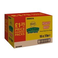 Walkers Monster Munch Roast Beef Snacks Crisps £1.35 RRP PMP FULL BOX 15 X 72g
